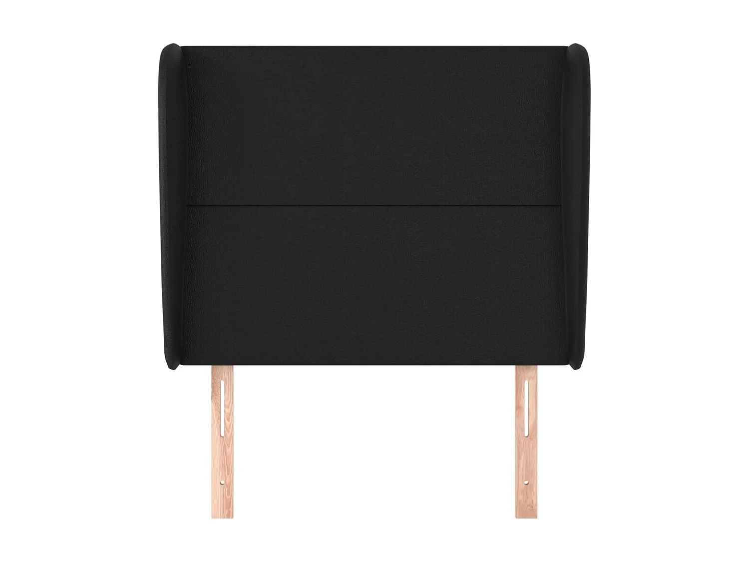 Tête de Lit | Panneau de tête pour lit Moderne avec oreilles Noir 93x23x118/128 cm Similicuir