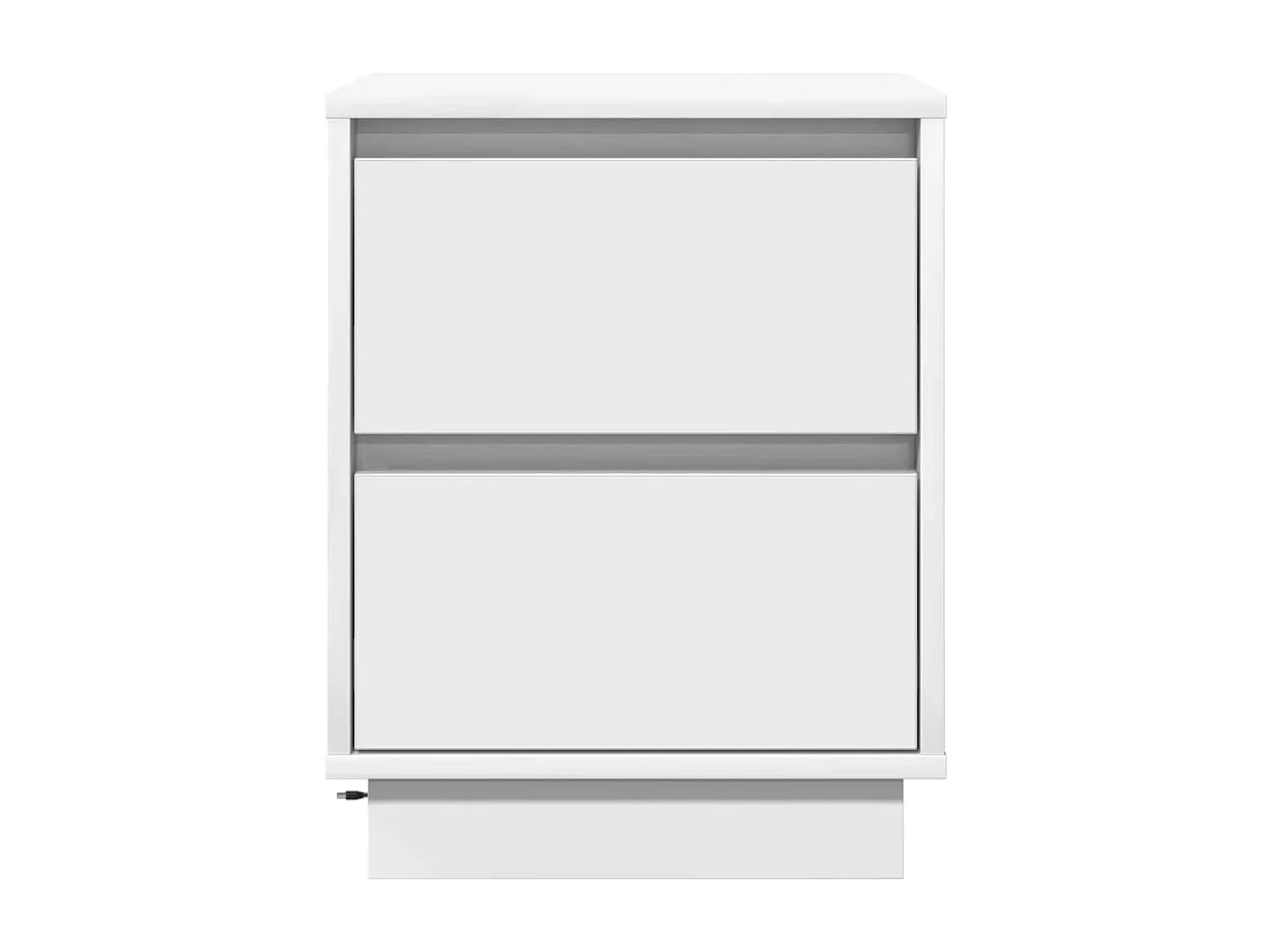 Armario de Noche Blanco 39x34.5x50 cm Madera contrachapada