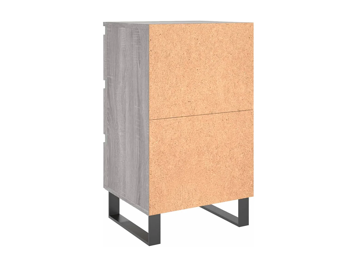 Nachttisch 2er Set-Beistelltisch-Nachttischkommode Grau Sonoma 40x35x69 cm Holzwerkstoff SHL41607