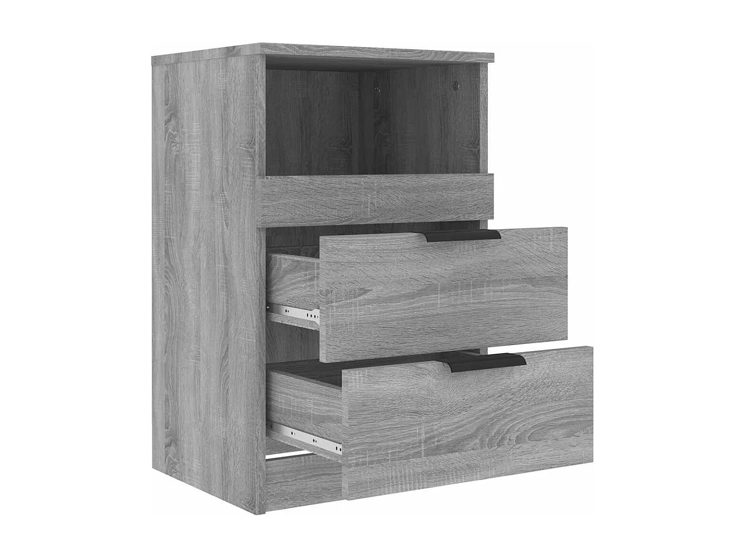 Mesitas de noche | Mesilla de noche 2 uds madera contrachapada gris Sonoma