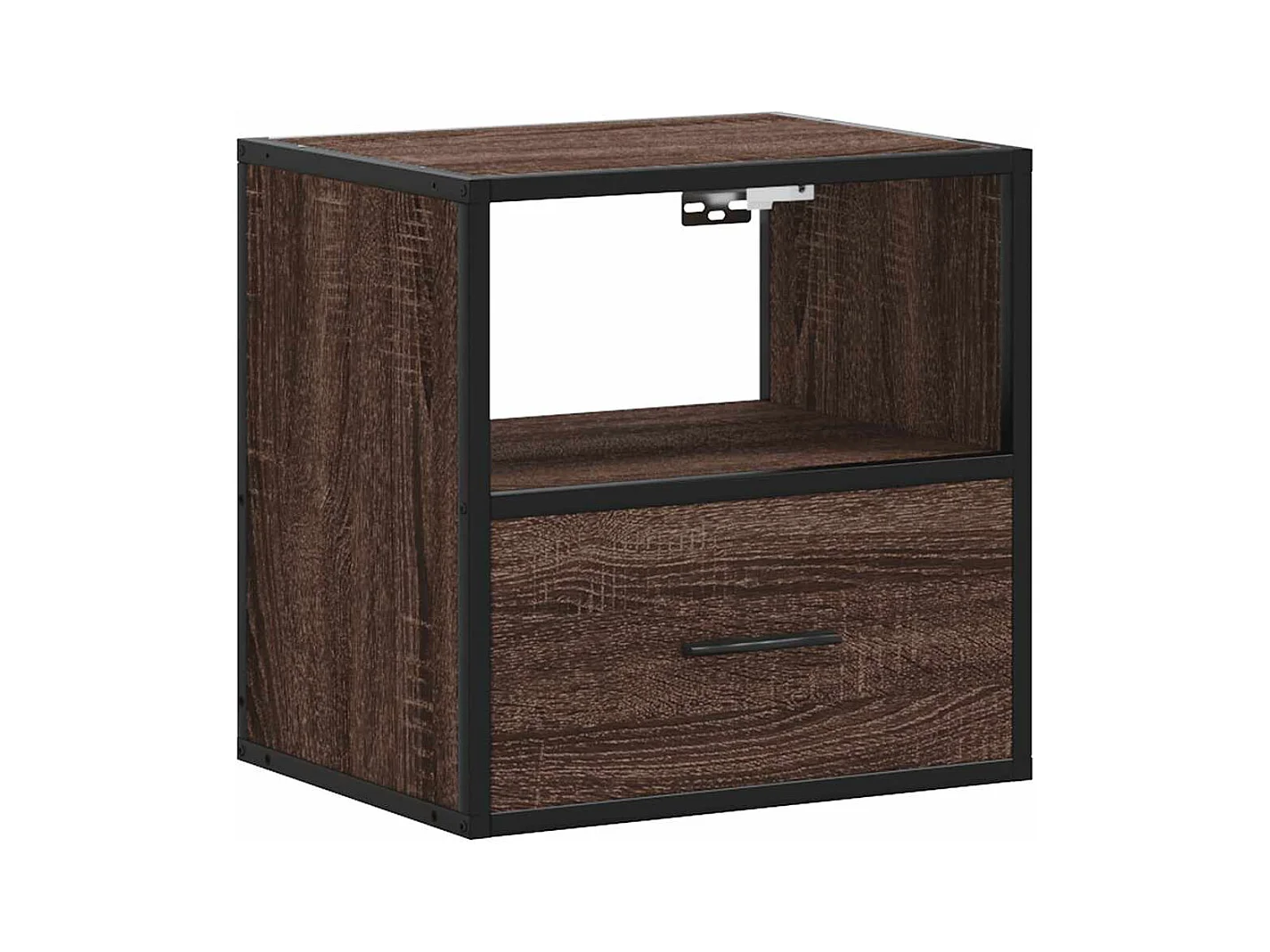 Table de chevet suspendue chêne marron 40x31x39,5 cm