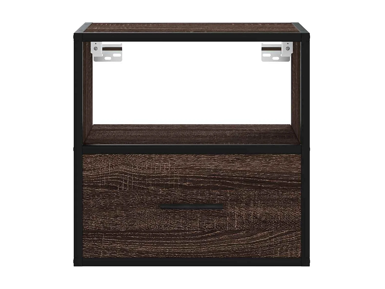 Nachttisch hängend | Wand-Nachttisch Braun Eichen-Optik 40x31x39,5 cm SHL9919