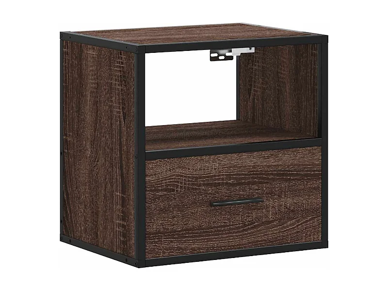 Nachttisch hängend | Wand-Nachttisch Braun Eichen-Optik 40x31x39,5 cm SHL9919