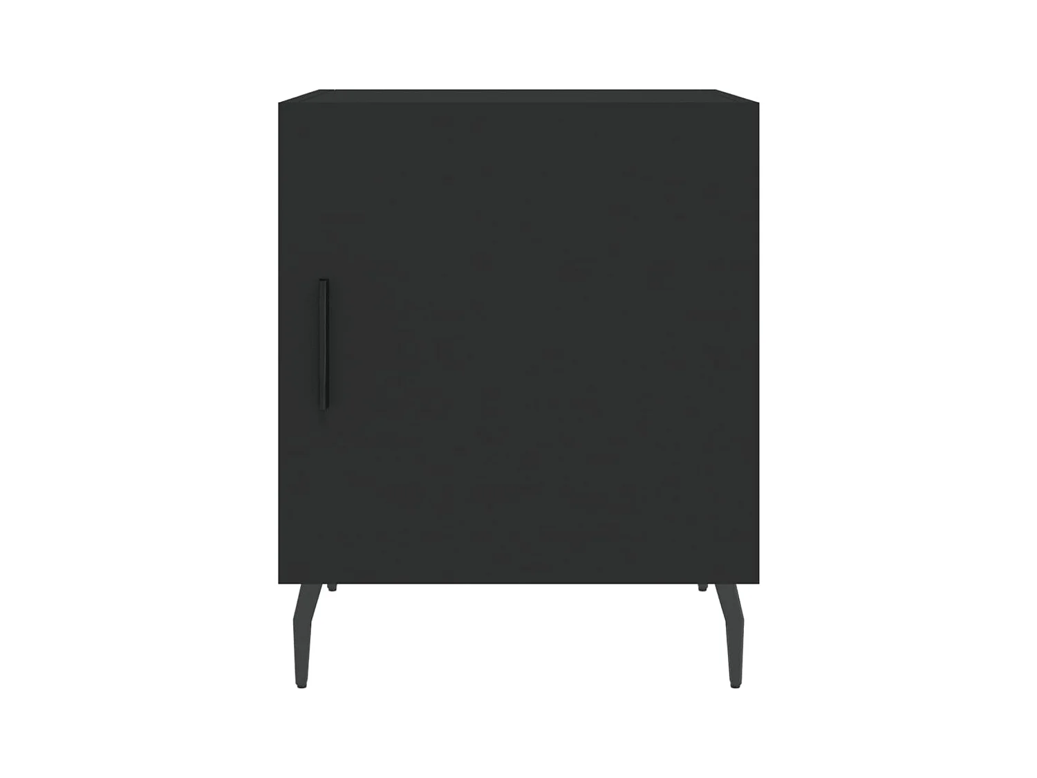 Mesita de noche | Mesilla de noche madera de ingeniería negro 40x40x50 cm