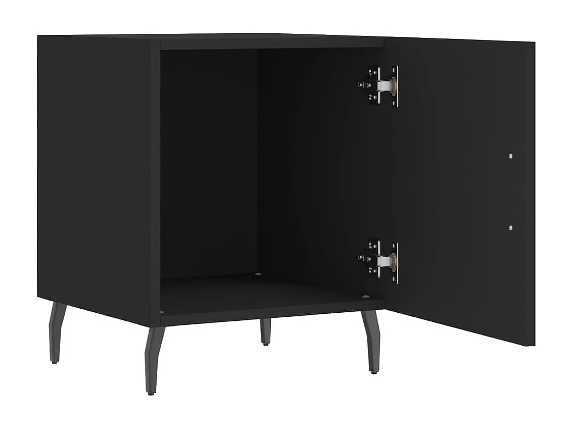 Nachttisch-Beistelltisch Schwarz 40x40x50 cm Holzwerkstoff SHL74274