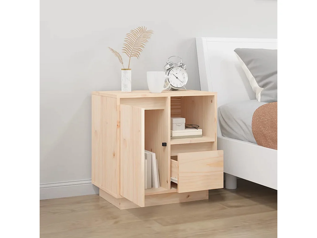 Table de chevet-Petite Table d'appoint-Table de nuit 50x34x50 cm Bois de pin massif