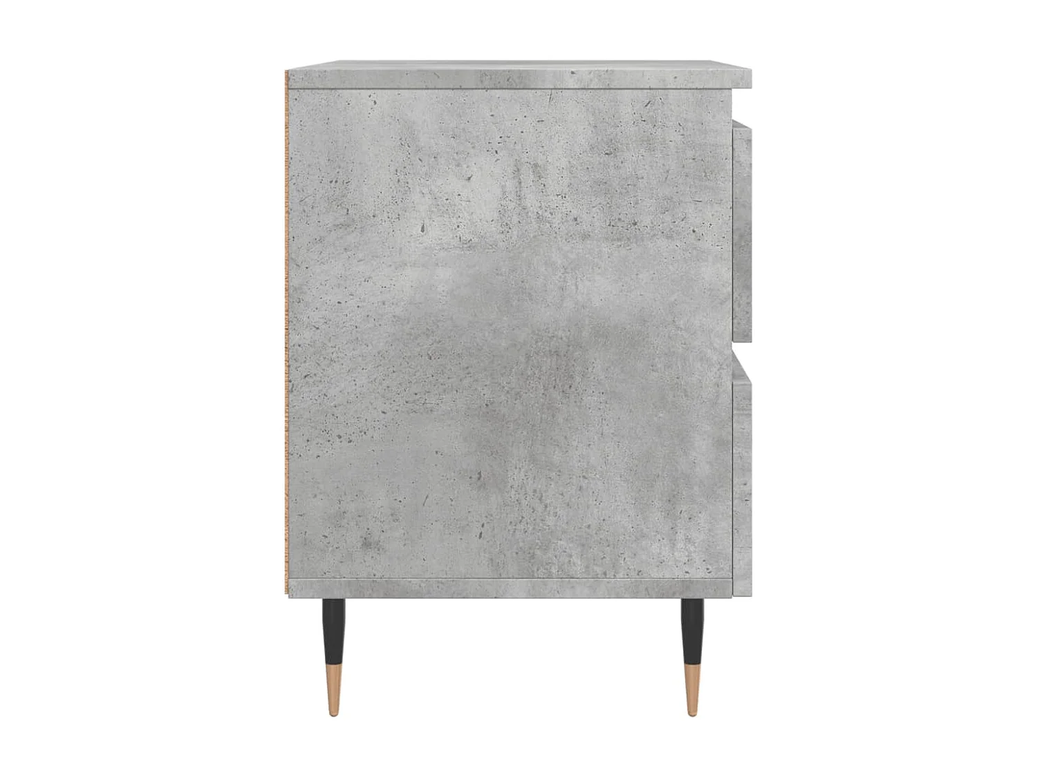 Nachttisch 2er Set-Beistelltisch-Nachttischkommode Betongrau 40x35x50 cm Holzwerkstoff SHL82089