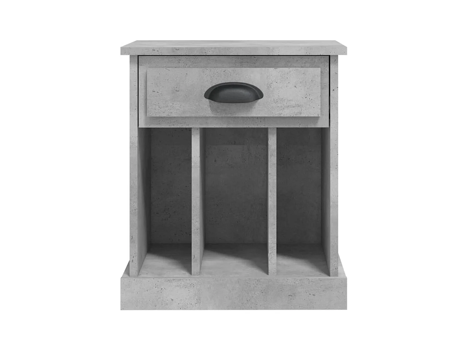 Mesa de Cabeceira | Criado-mudo Moderno 2 peças 43x36x50 cm cinzento cimento