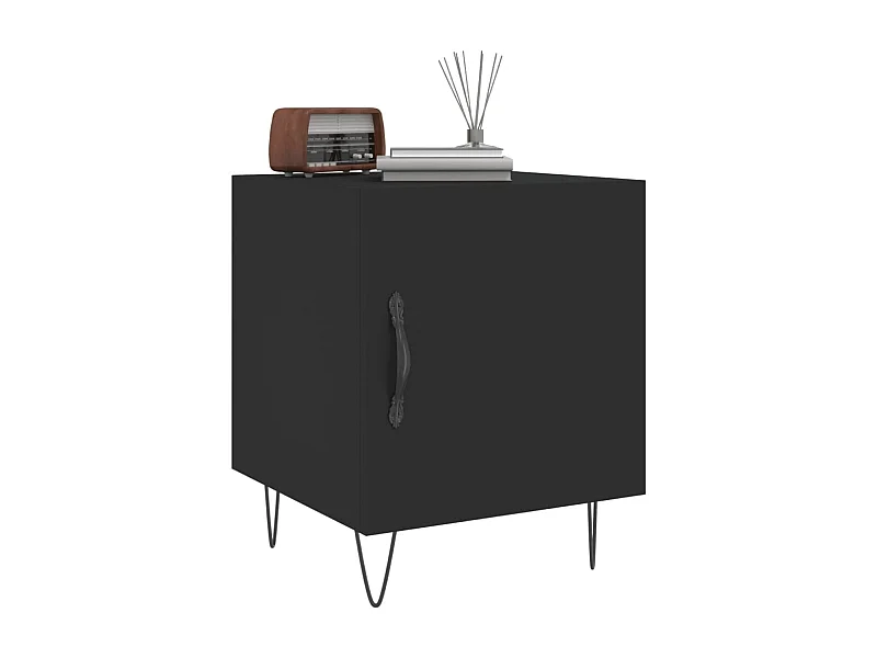 Table de chevet-Table d'appoint-Table de nuit noir 40x40x50 cm bois d’ingénierie