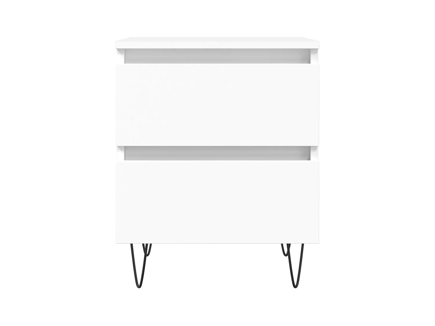 Mesita de noche | Mesilla de noche madera contrachapada blanco 40x35x50 cm