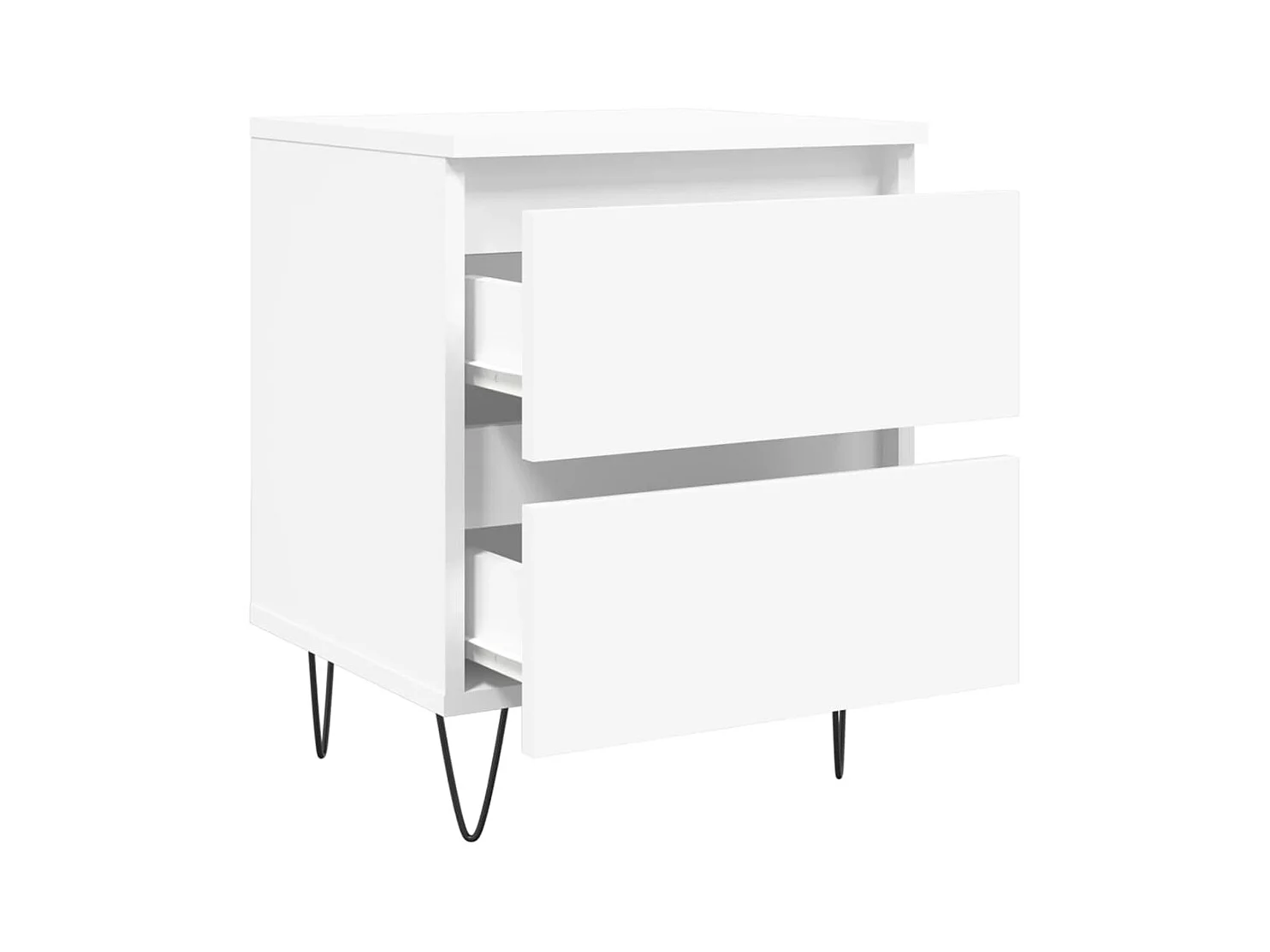 Mesita de noche | Mesilla de noche madera contrachapada blanco 40x35x50 cm