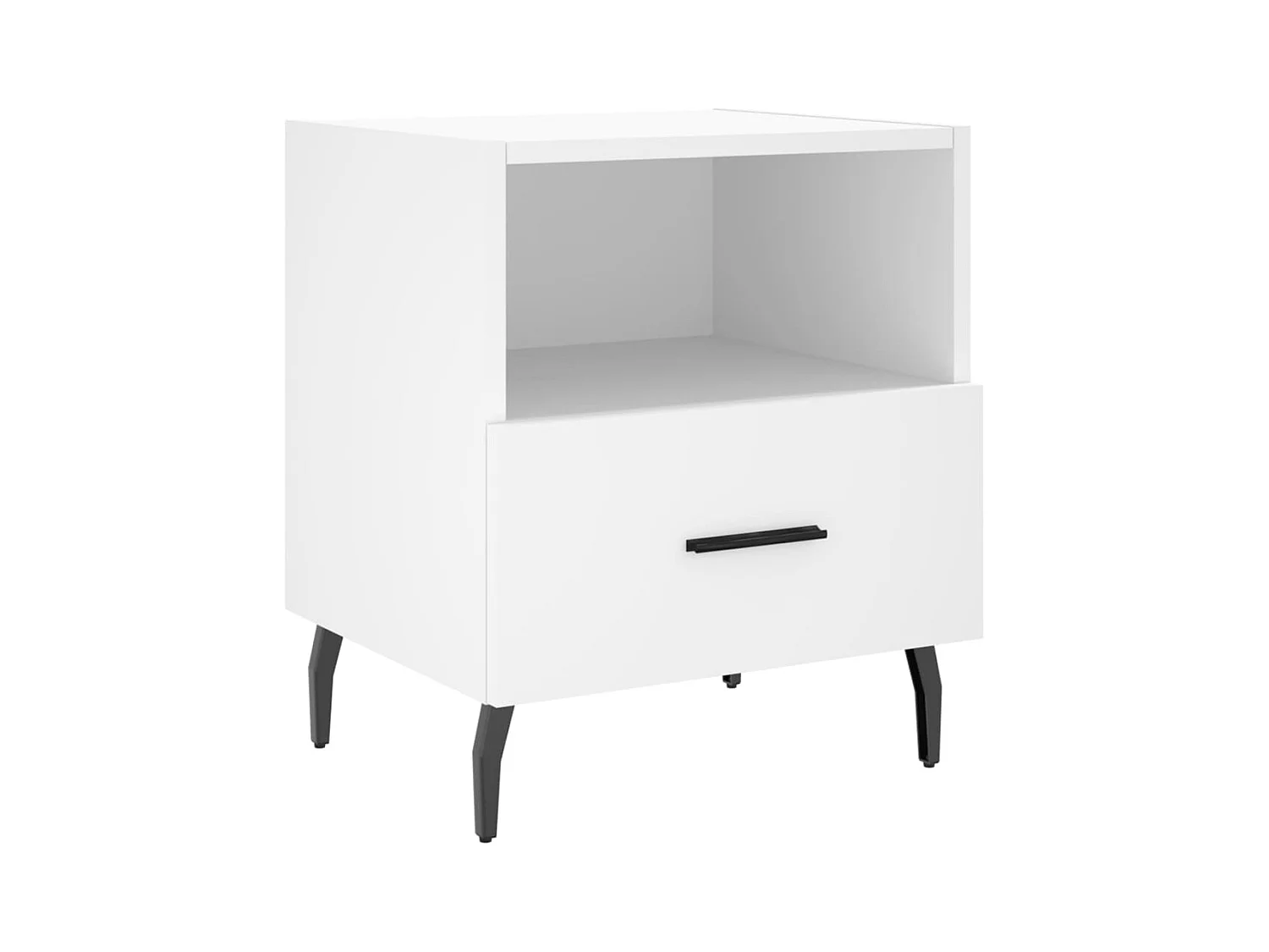 Mesitas de noche | Mesilla de noche 2 uds madera ingeniería blanco 40x35x47,5 cm