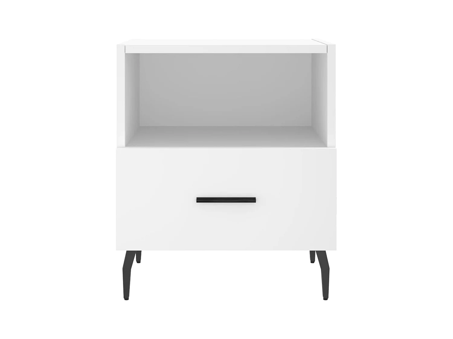 Mesitas de noche | Mesilla de noche 2 uds madera ingeniería blanco 40x35x47,5 cm