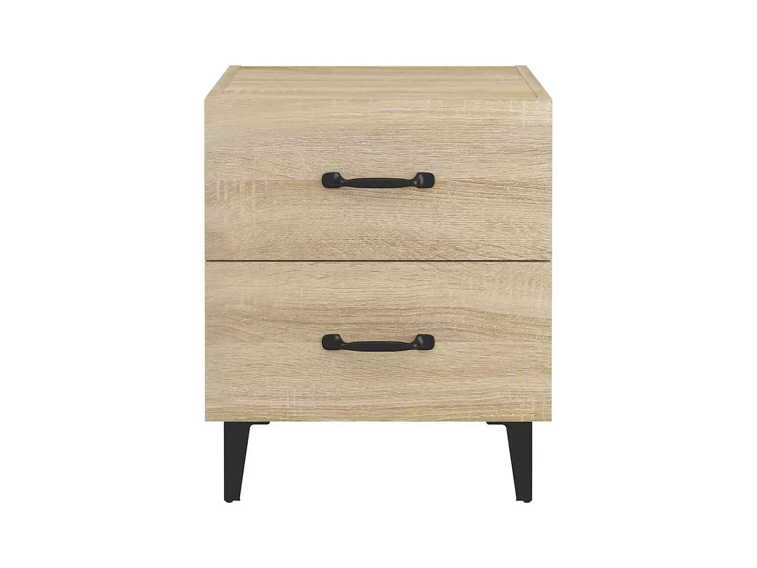 Mesitas de noche | Mesilla de noche 2 unidades color roble Sonoma 40x35x47,5 cm