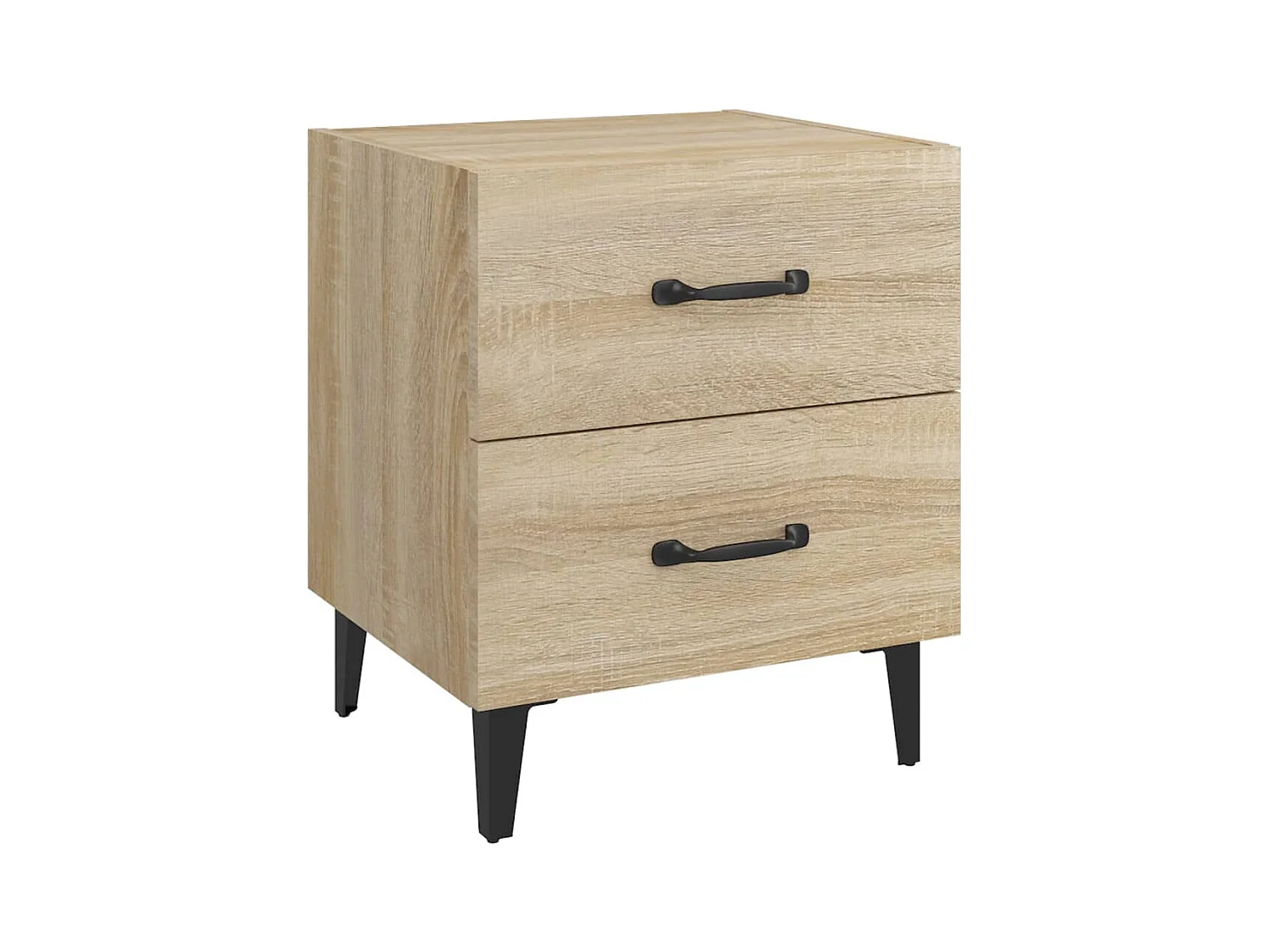 Mesitas de noche | Mesilla de noche 2 unidades color roble Sonoma 40x35x47,5 cm