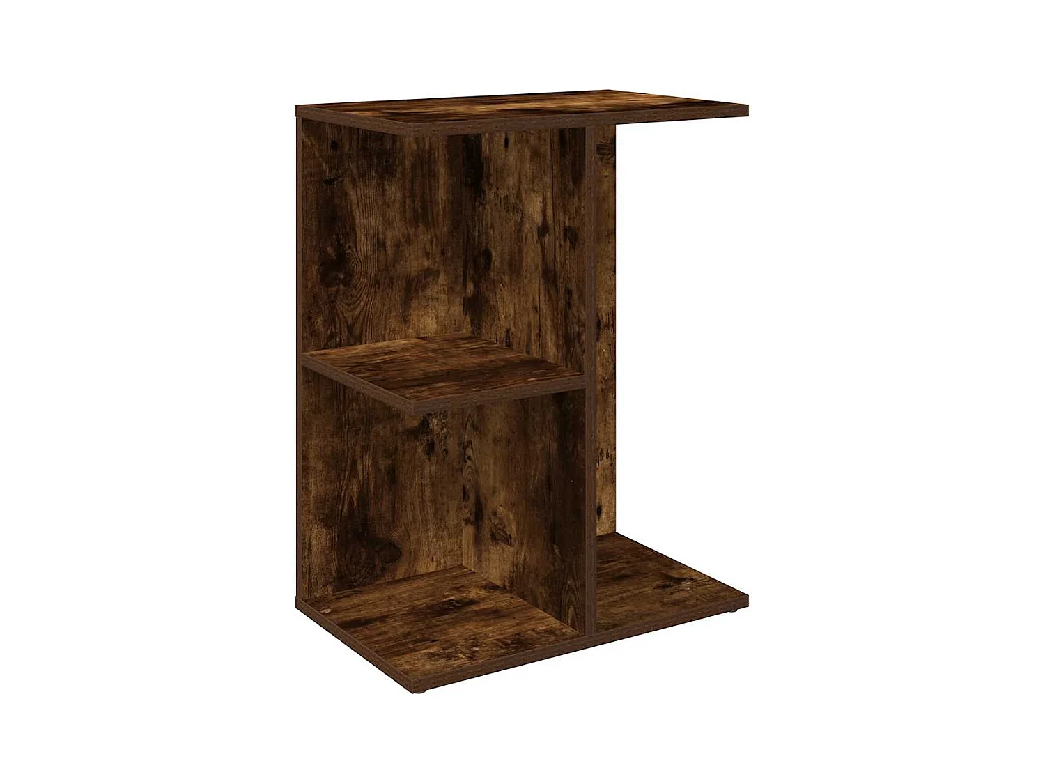 Table de chevet-Table d'appoint chêne fumé 46,5x29x61 cm bois d'ingénierie