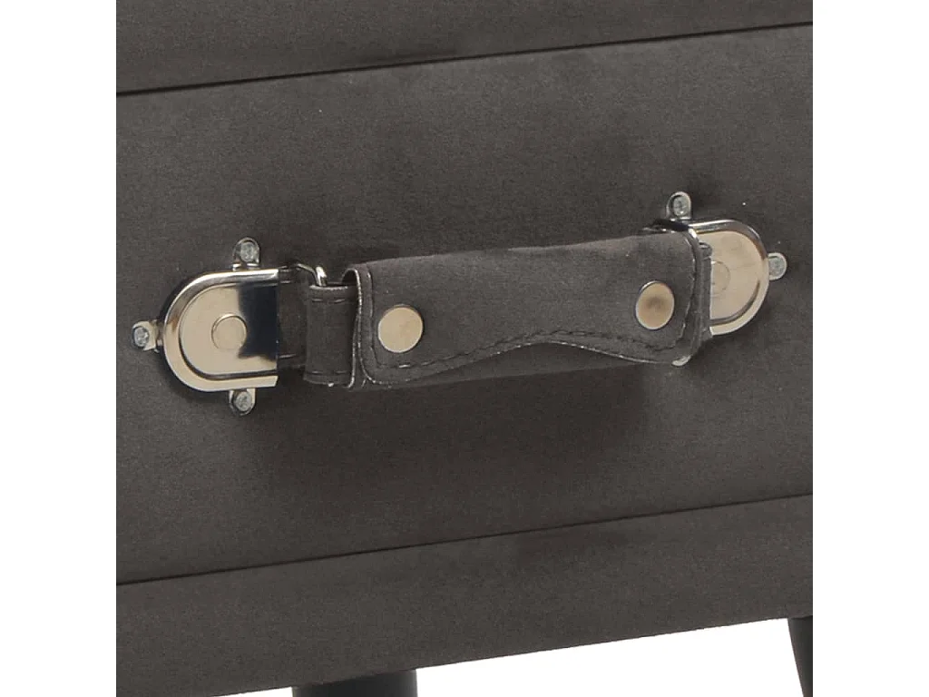 Nachttisch-Beistelltisch Grau 40x35x40 Samt SHL87079