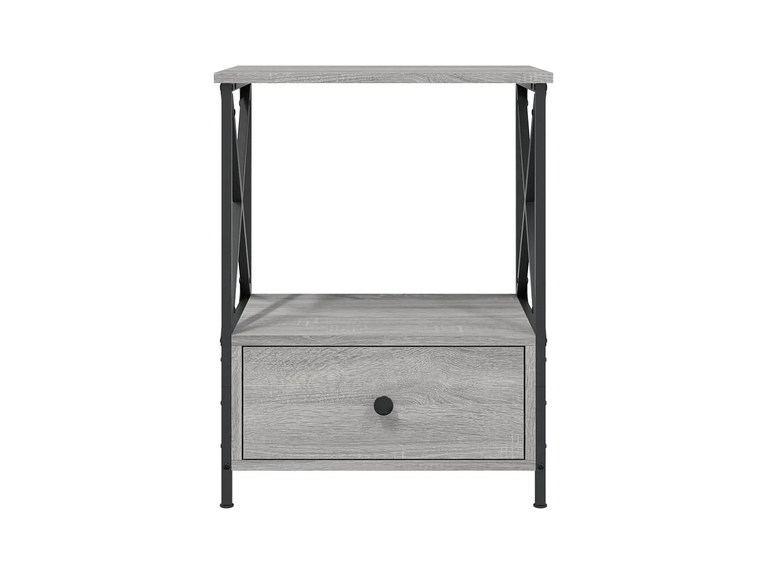 Tables de chevet lot de 2 avec rangement sonoma gris 50x41x65 cm bois ingénierie