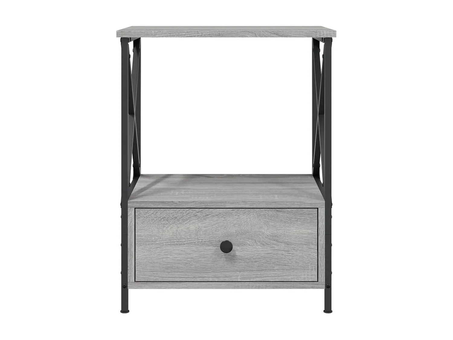 Tables de chevet lot de 2 avec rangement sonoma gris 50x41x65 cm bois ingénierie