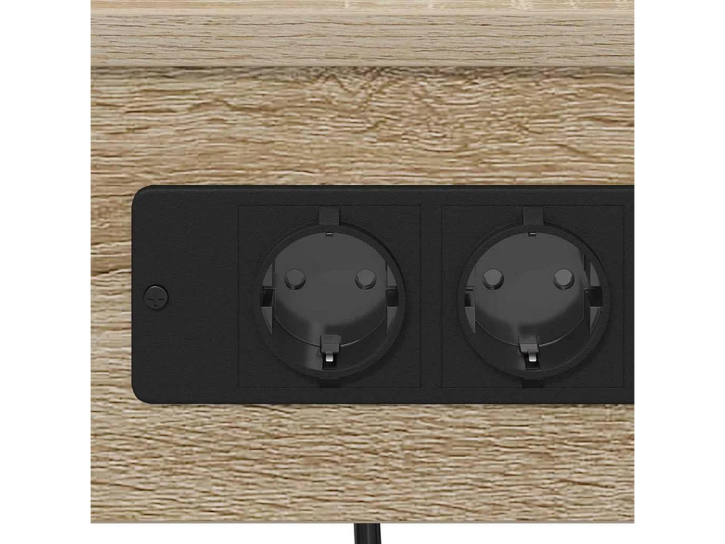 Mesa de cabeceira | Mesa de apoio | Armário Lateral com Estação de Carregamento 2 peças