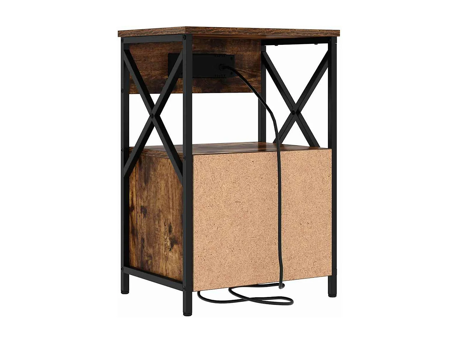 Nachttisch 2er Set-Beistelltisch Geräucherte Eiche 40 x 31 x 60 cm SHL73312