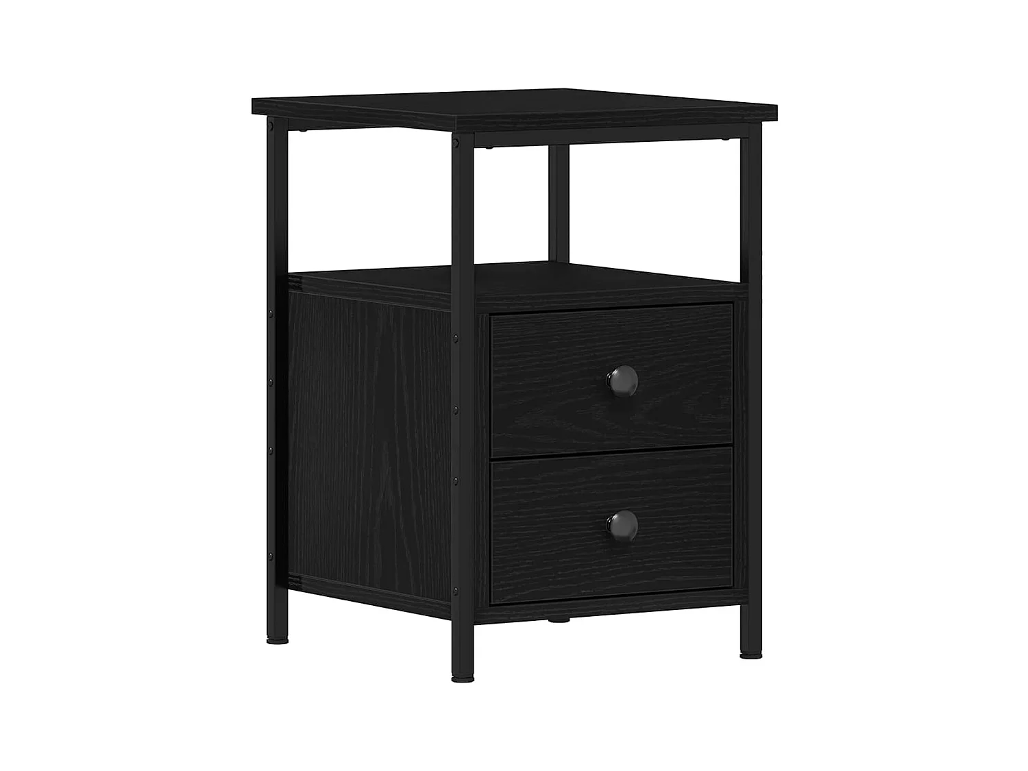 Mesitas de noche | Mesilla de noche 2 unidades Roble negro 34x35,5x50 cm Madera de ingeniería