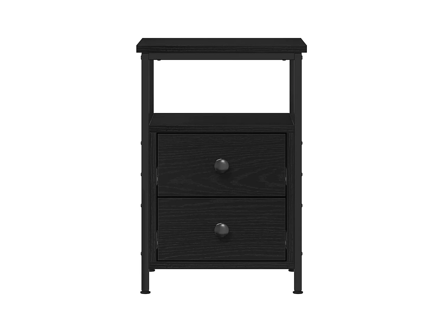 Mesitas de noche | Mesilla de noche 2 unidades Roble negro 34x35,5x50 cm Madera de ingeniería