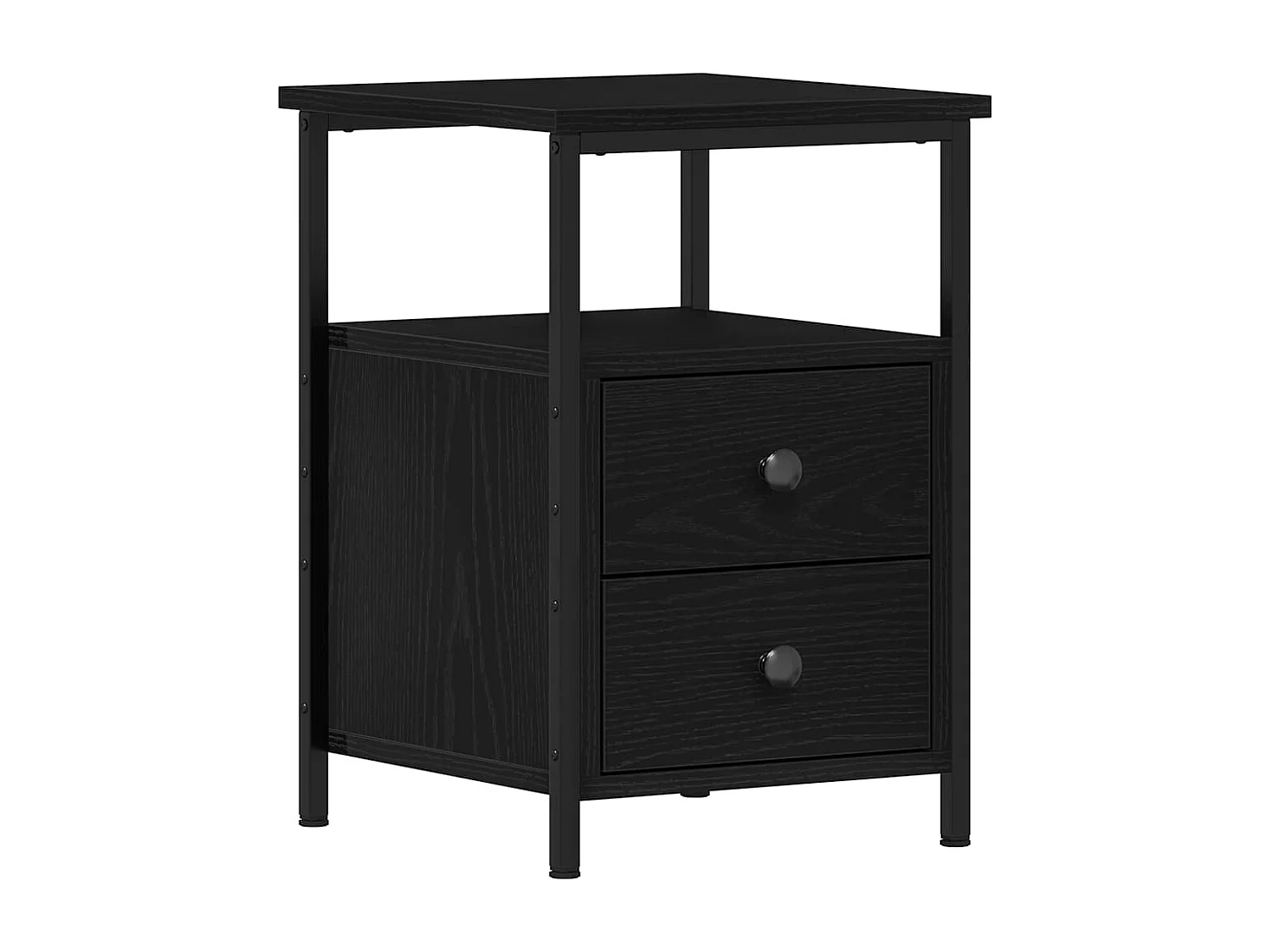 Nachttisch-Beistelltisch 2 Stk. Schwarze Eiche 34x35,5x50 cm Holzwerkstoff SHL16698