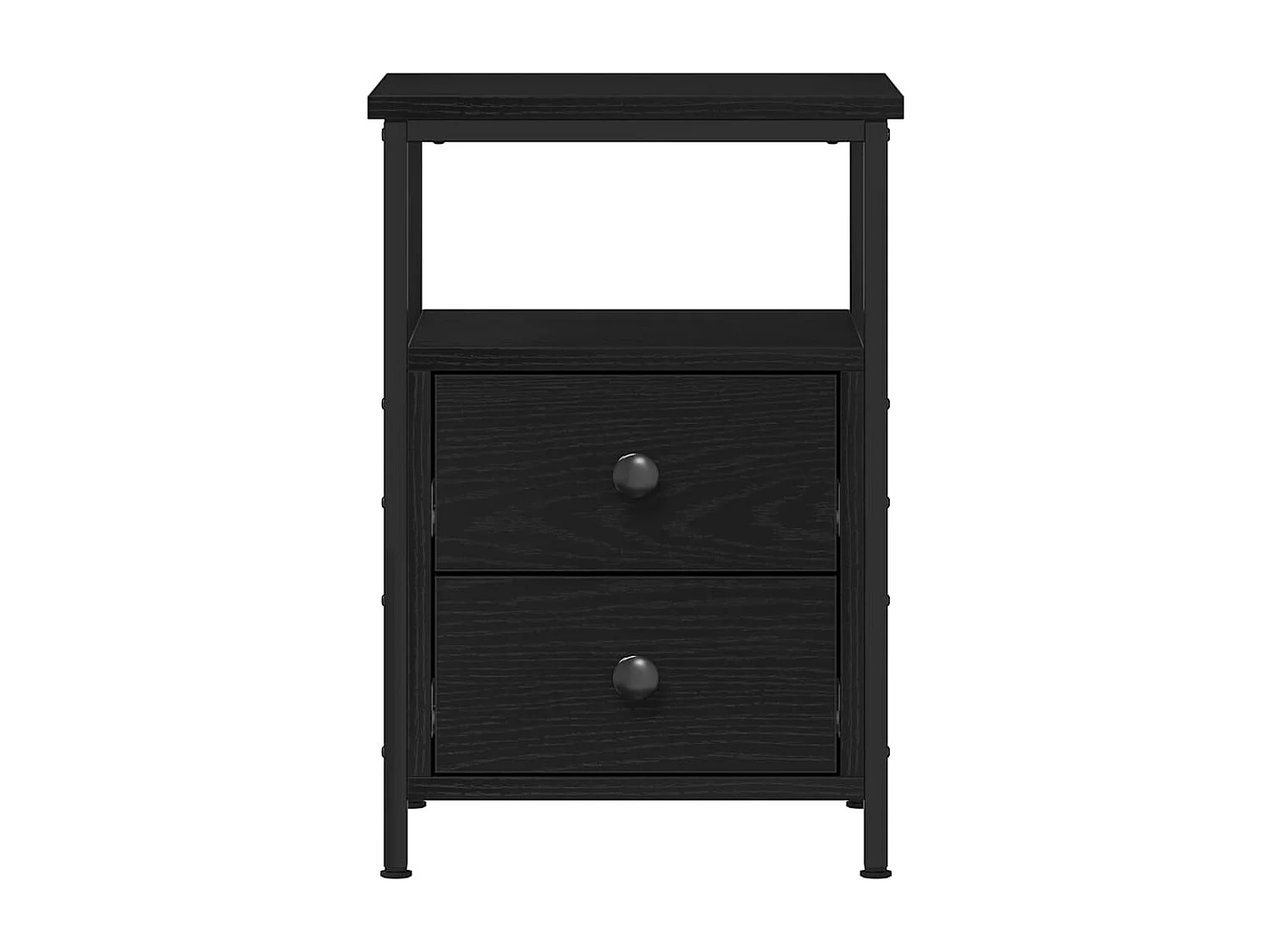 Nachttisch-Beistelltisch 2 Stk. Schwarze Eiche 34x35,5x50 cm Holzwerkstoff SHL16698