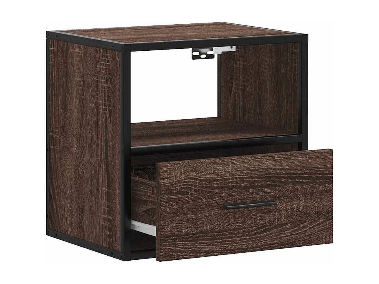 Tables de chevet flottantes Lot de 2 avec rangement chêne marron 40x31x39,5 cm