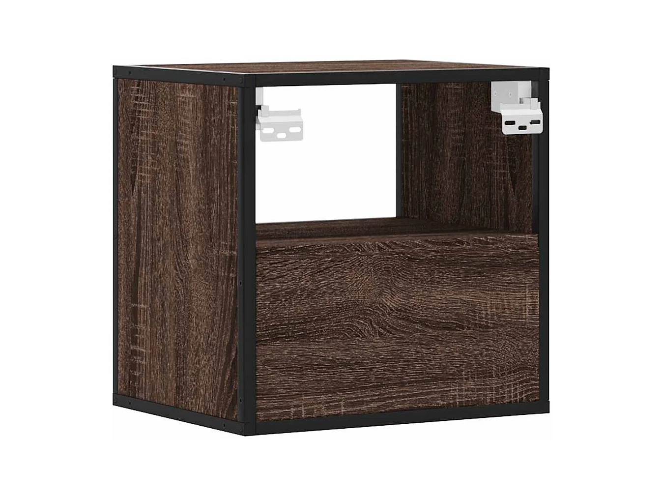 Mesitas de noche | Mesilla de noche pared 2 uds color roble marrón 40x31x39,5 cm