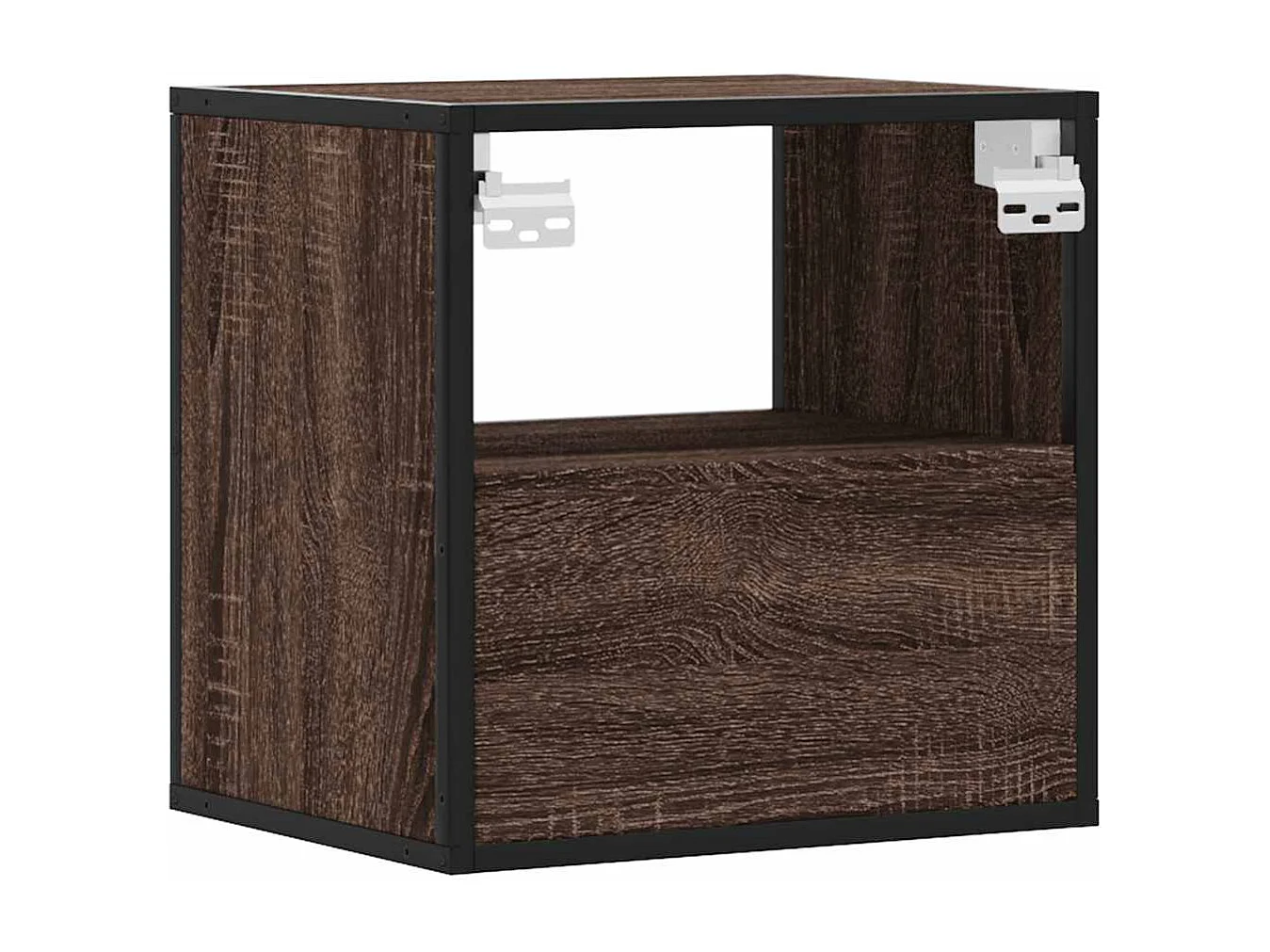 Mesitas de noche | Mesilla de noche pared 2 uds color roble marrón 40x31x39,5 cm