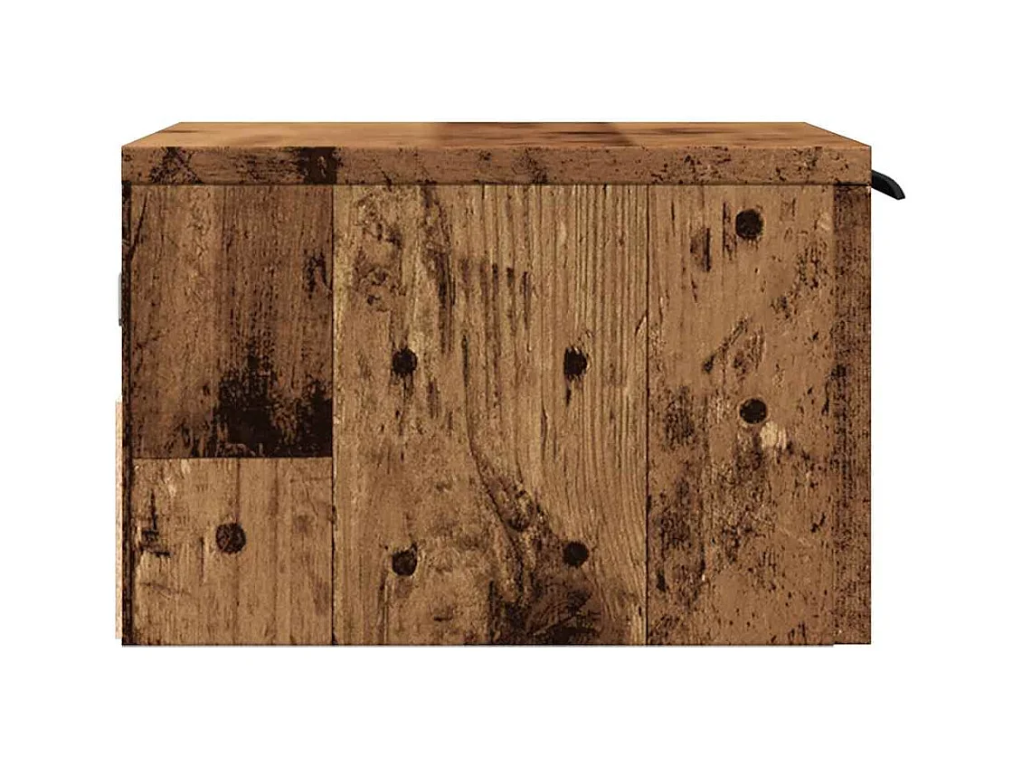 Mesita de noche | Mesilla de noche de pared madera envejecida 34x30x20 cm