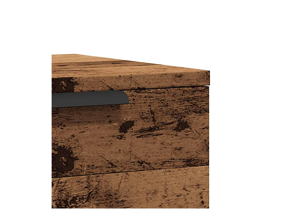 Mesita de noche | Mesilla de noche de pared madera envejecida 34x30x20 cm