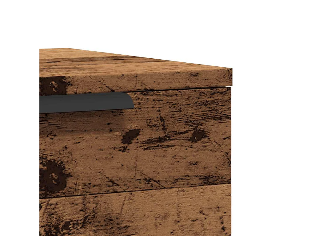Nachttisch hängend | Wand-Nachttisch Altholz-Optik 34x30x20 cm SHL91868