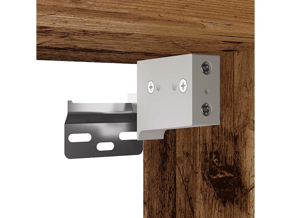 Nachttisch hängend | Wand-Nachttisch Altholz-Optik 34x30x20 cm SHL91868