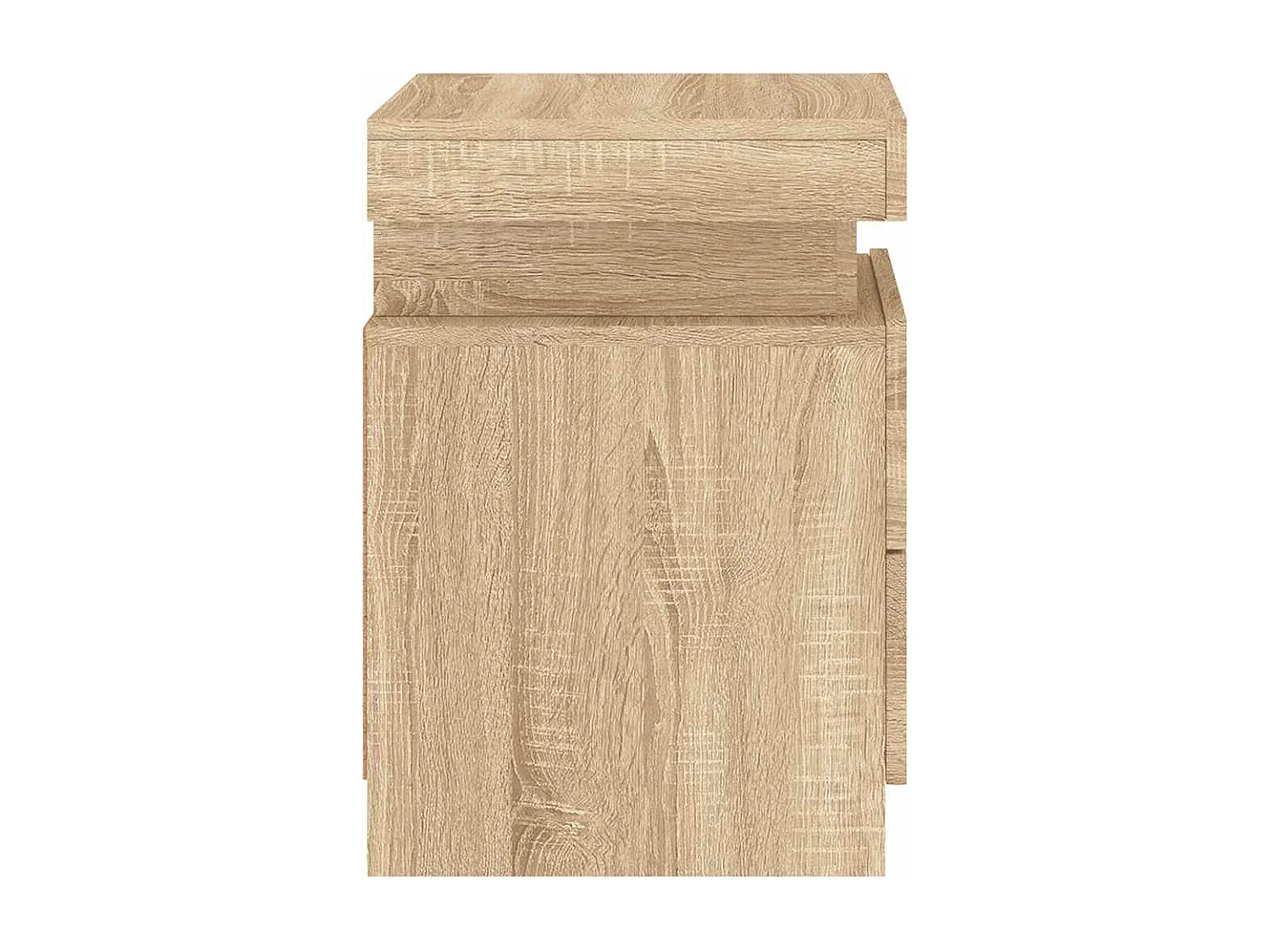 Nachttisch-Beistelltisch mit LED-Leuchten Sonoma-Eiche 35x39x55 cm SHL21110