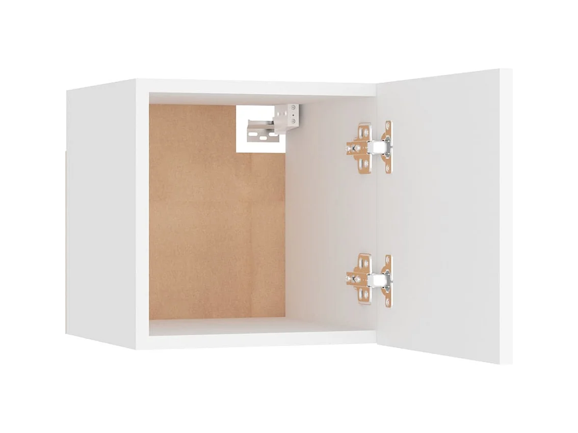 Mesa de Cabeceira Moderna 2 peças 30.5x30x30 cm derivados madeira branco