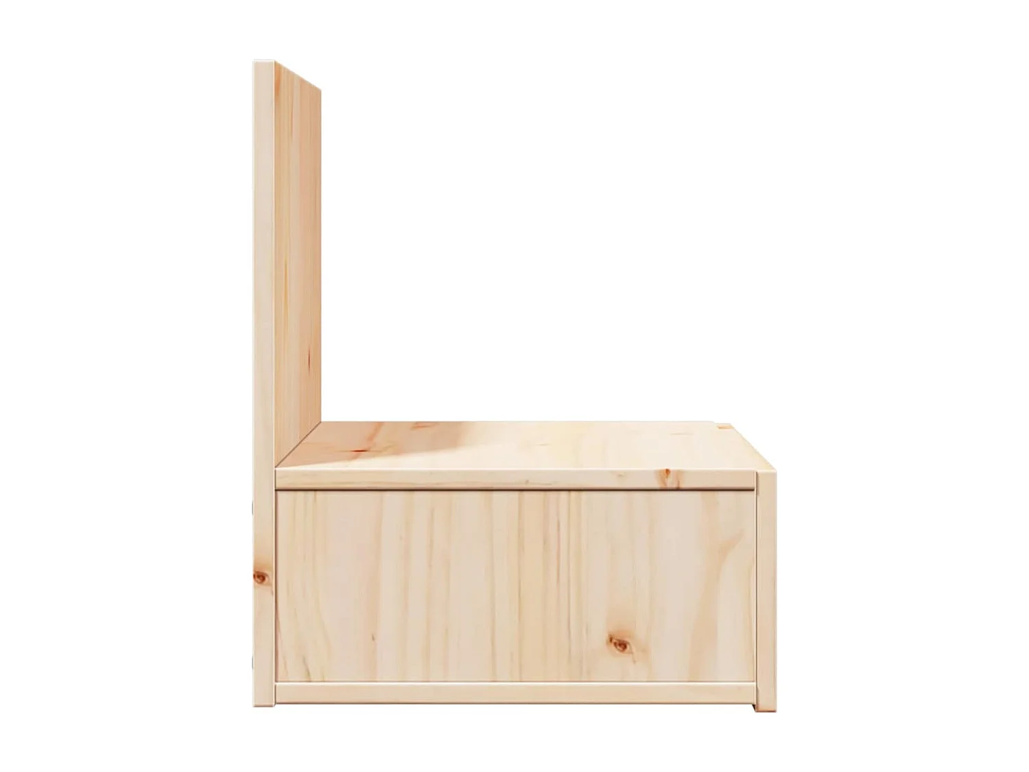 Mesa de Noche | Mesita de noche Marrón 42x32.5x40 cm Madera maciza de pino