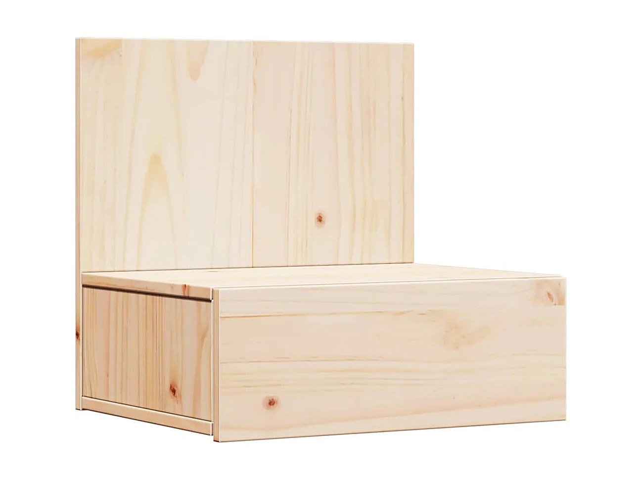 Mesa de Noche | Mesita de noche Marrón 42x32.5x40 cm Madera maciza de pino