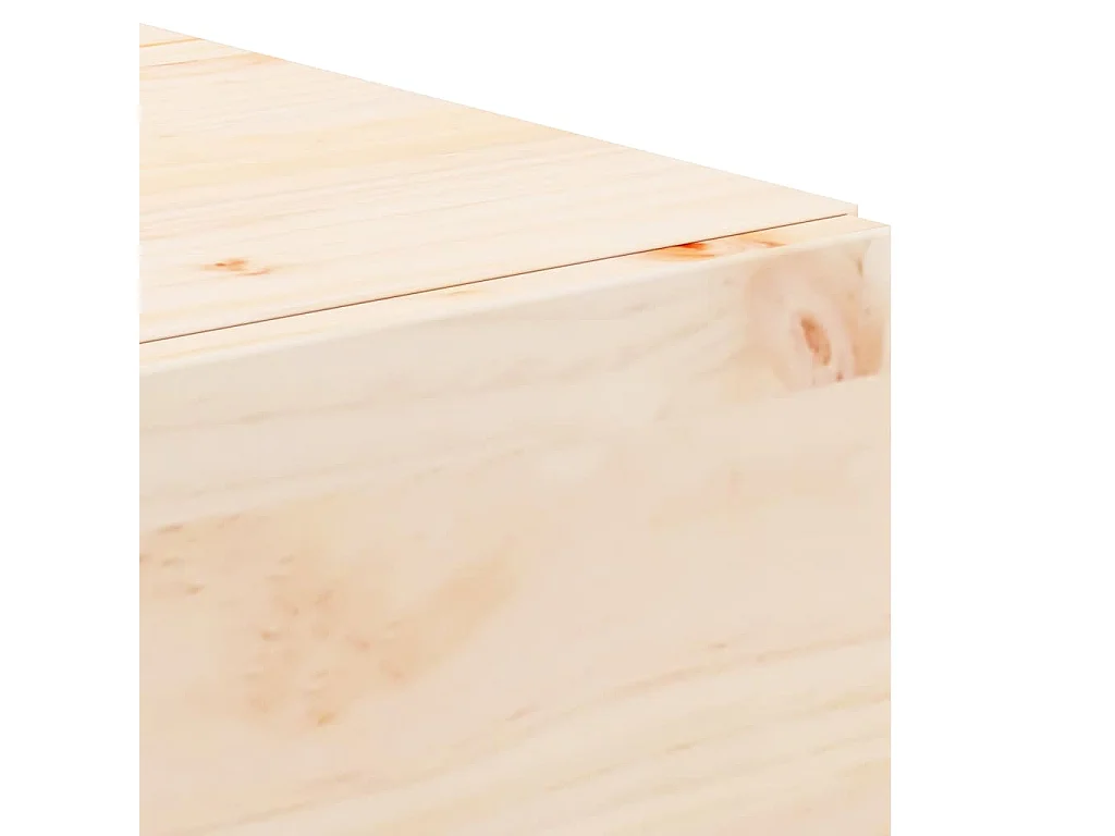 Mesa de Noche | Mesita de noche Marrón 42x32.5x40 cm Madera maciza de pino