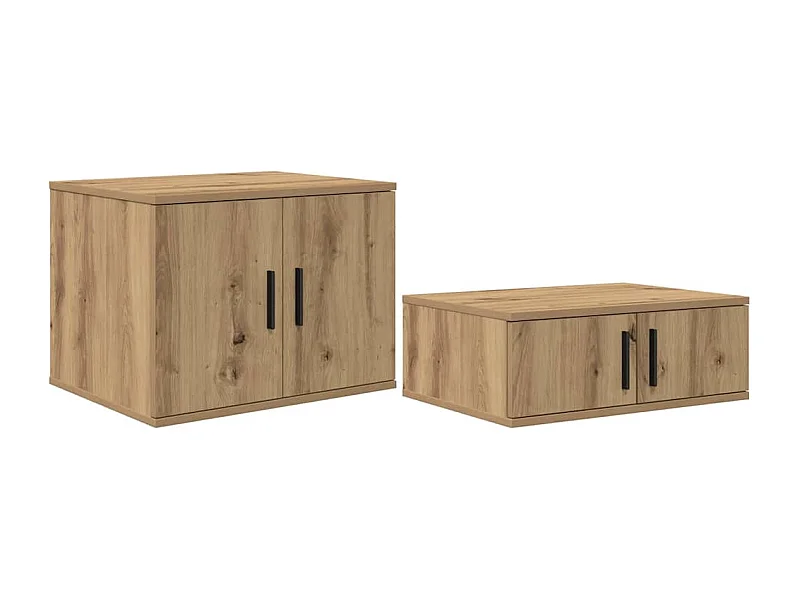 Mueble de almacenaje | Cabinete de Noche | Mesa auxiliar Roble artisan 127x41x40 cm