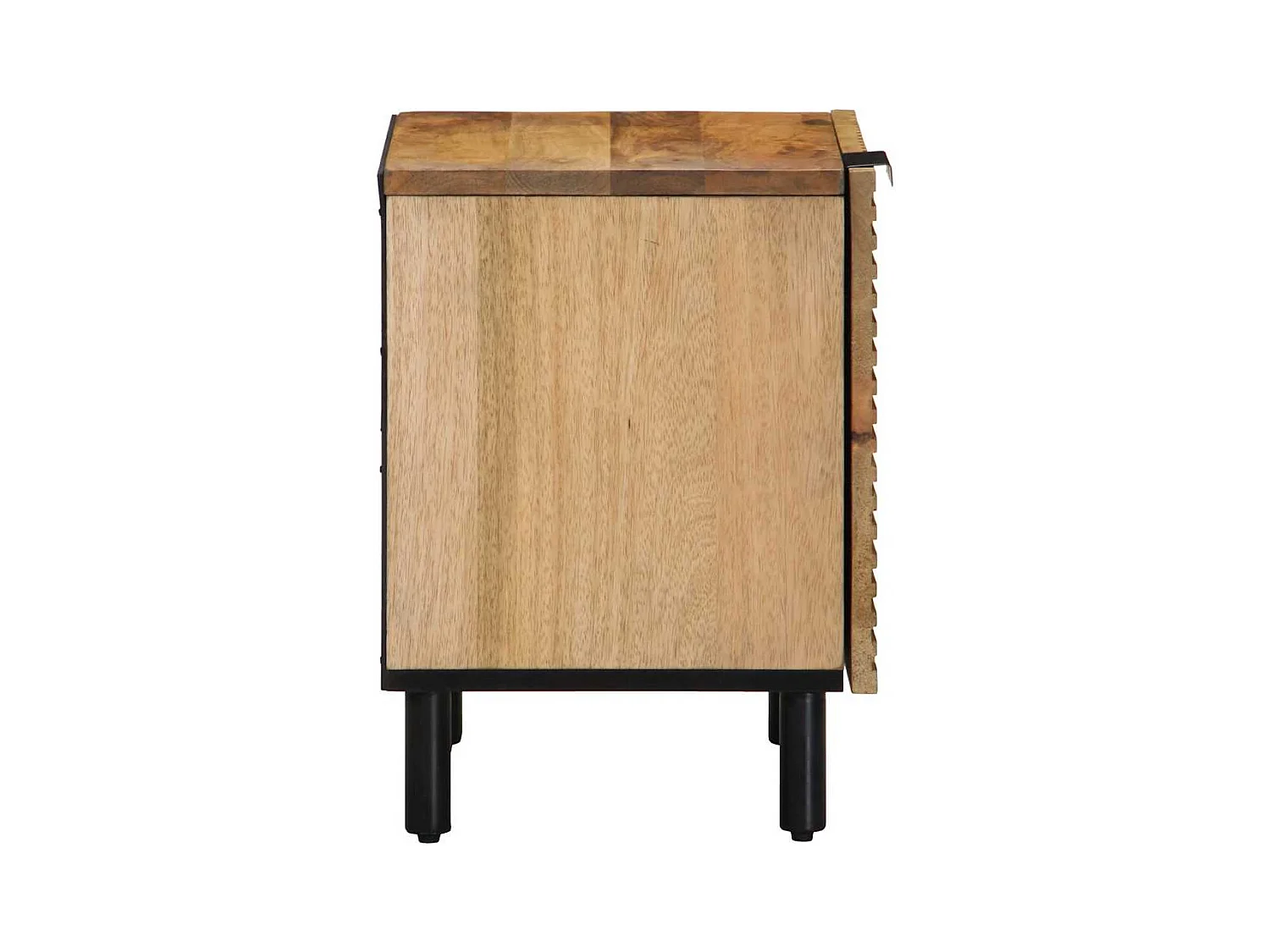 Mesitas de noche | Mesilla de noche 2 uds madera maciza de mango marrón 40x33x46cm