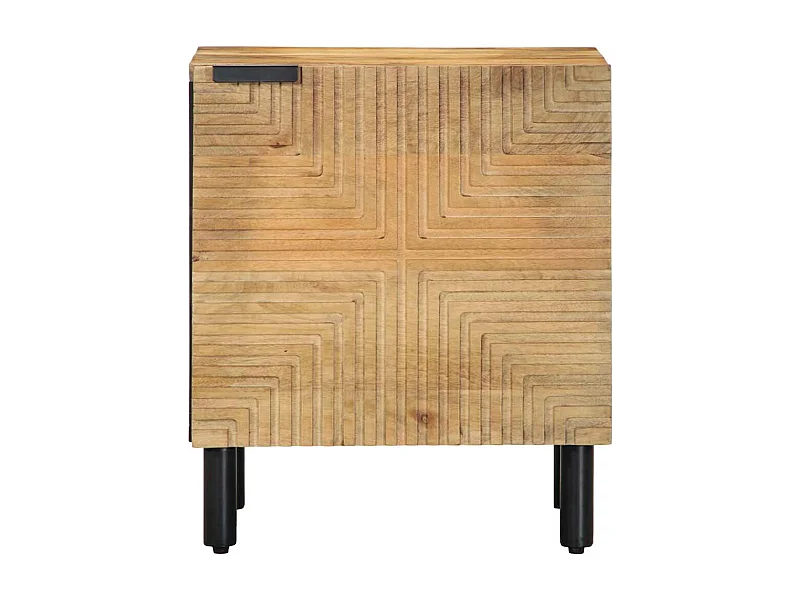 Nachttisch 2er Set-Beistelltisch-Nachttischkommode Braun 40x33x46 cm Massivholz Mango SHL22225