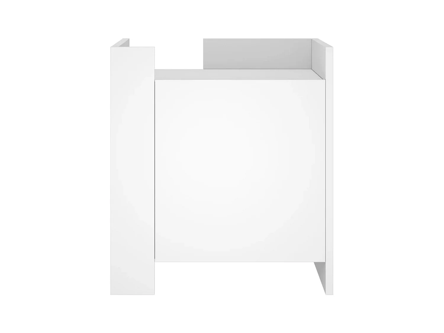 Table de chevet-Table d'appoint Compartiments ouverts blanc 45x50x50 cm bois d’ingénierie