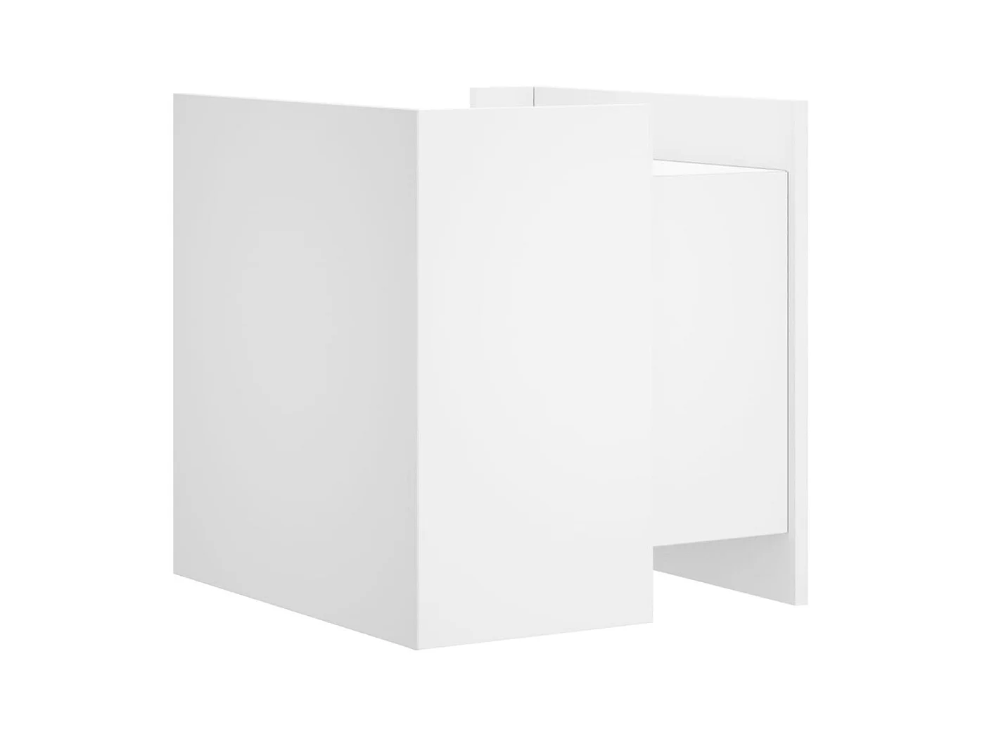 Table de chevet-Table d'appoint Compartiments ouverts blanc 45x50x50 cm bois d’ingénierie