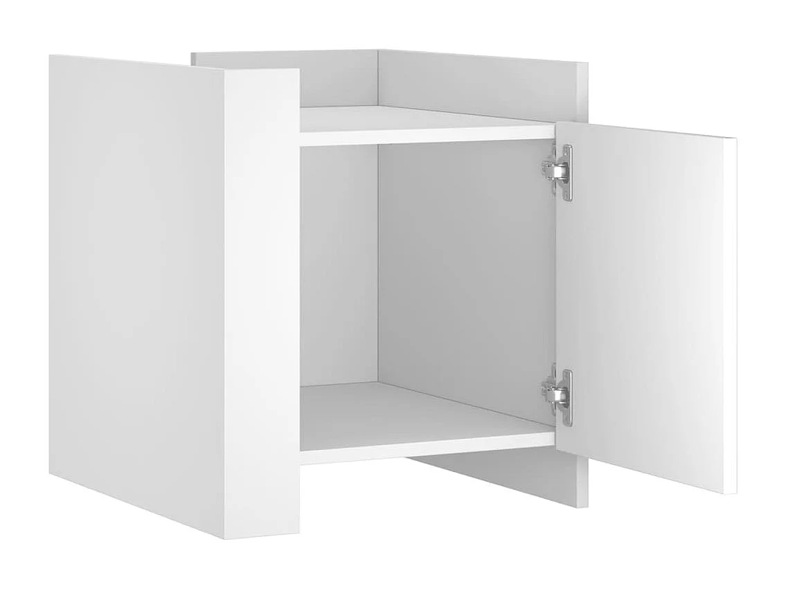 Nachttisch-Beistelltisch Weiß 45x50x50 cm Holzwerkstoff SHL68447