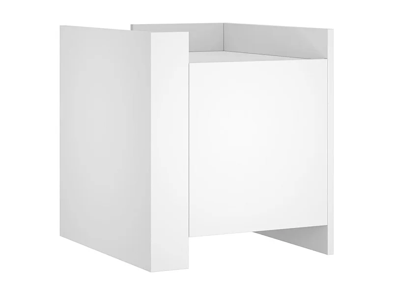 Table de chevet-Table d'appoint Compartiments ouverts blanc 45x50x50 cm bois d’ingénierie