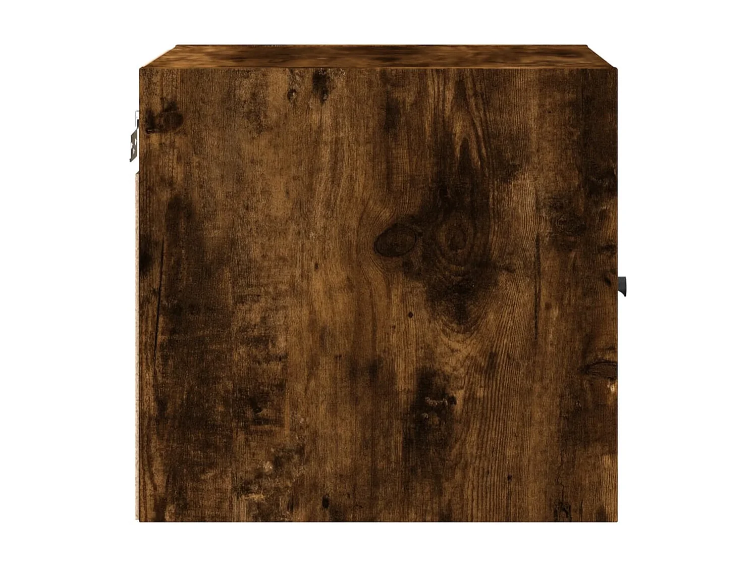 Nachttisch-Beistelltisch mit Glastür Räuchereiche 35x37x35 cm SHL90720