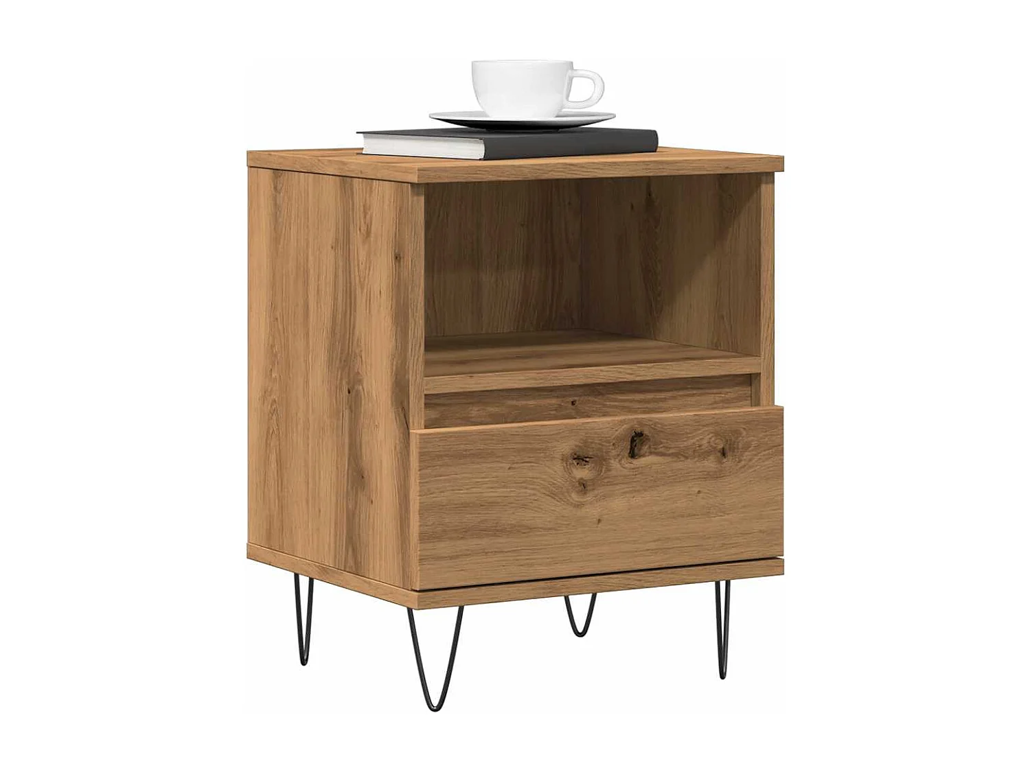 Nachttisch-Beistelltisch Artisan-Eiche 40x35x50 cm Holzwerkstoff SHL74190